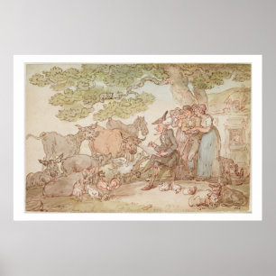 Poster Dr. Syntax esquissant après nature