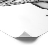 Poster Drache am Fels schwarz-weiß conception (Coin)