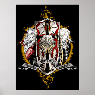 Poster Dracula et Alucard Castlevania Jeu amusant