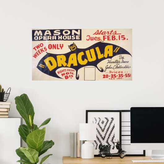 Poster Dracula par Hamilton Deane (Bureau à domicile)