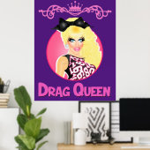 POSTER DRAG QUEEN (Bureau à domicile)