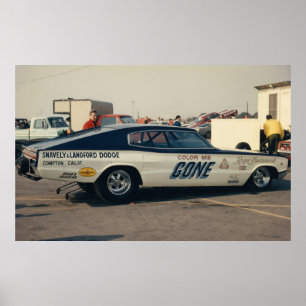 Poster Drag vintage - 66 Dodge Charger Funny Car