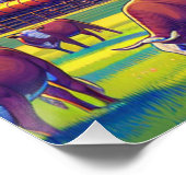 Poster Dragage de l'élevage et de la bovins Herford (Coin)