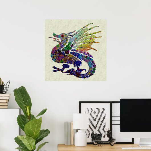 Poster Dragon à bijoux (Bureau à domicile)