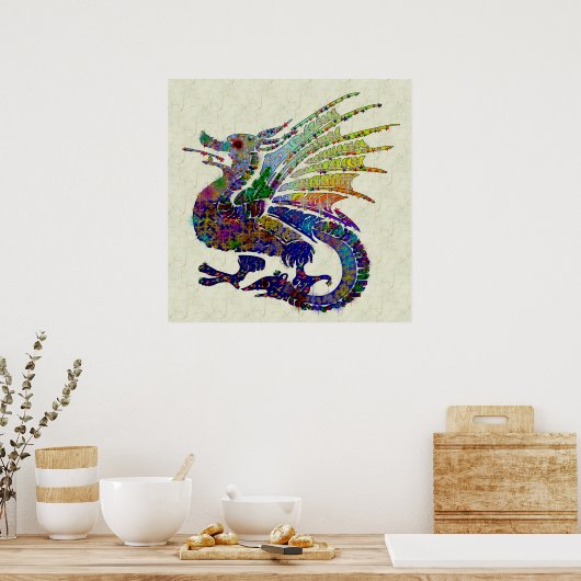 Poster Dragon à bijoux (Cuisine)