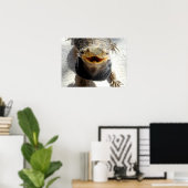 Poster Dragon à tête orientale - Pogona barbata (Bureau à domicile)