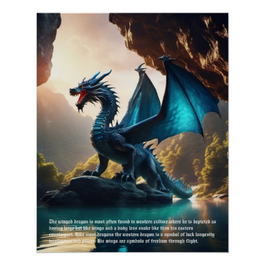 Poster Dragon ailé (Devant)