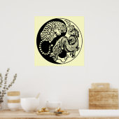 Poster dragon and tiger yin yang (Cuisine)