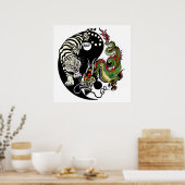 Poster dragon and tiger yin yang (Cuisine)