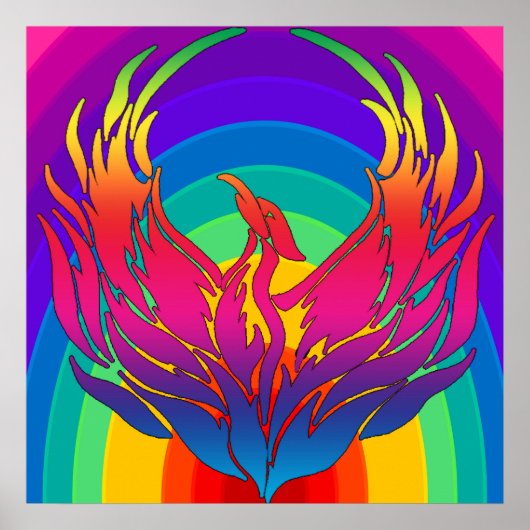 Poster Dragon arc-en-ciel (Devant)