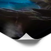 Poster Dragon assis sur un rocher (Coin)