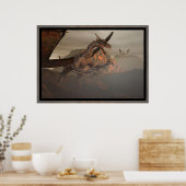 Poster Dragon Au Feu Par Michelle Wilder (Cuisine)