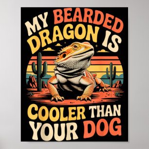 Poster Dragon barbu Refroidisseur Reptile Animal Barbu Ba