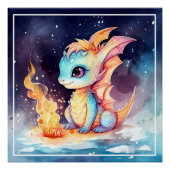 Poster Dragon Bébé Crystalized Cute (Devant)