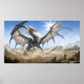 Poster dragon blanc (Devant)