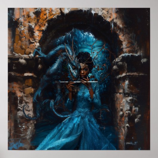 Poster Dragon bleu (Devant)