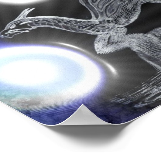 Poster Dragon bleu (Coin)