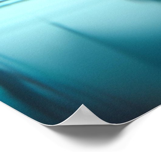 Poster Dragon Bleu Mystique Reflection dans l'eau (Coin)