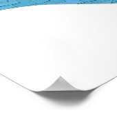 Poster Dragon cardiaque turquoise en blanc (Coin)