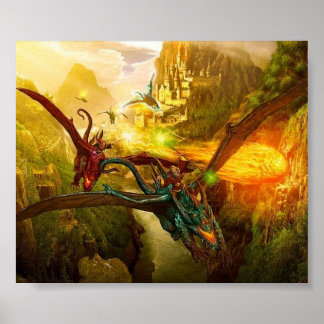 Poster dragon-cavalier-par-andreas-adamek