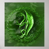 Poster Dragon céleste vert (Devant)