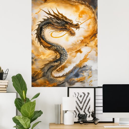 Poster Dragon chinois (Bureau à domicile)