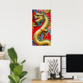 Poster Dragon Chinois (Bureau à domicile)