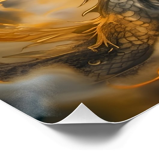 Poster Dragon chinois (Coin)