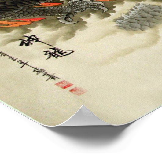 Poster Dragon chinois (Coin)