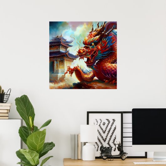 Poster Dragon chinois (11) (Bureau à domicile)