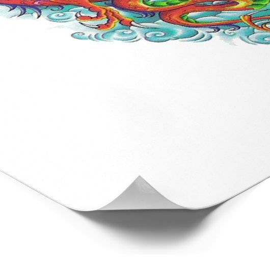 Poster Dragon chinois 2 (Coin)