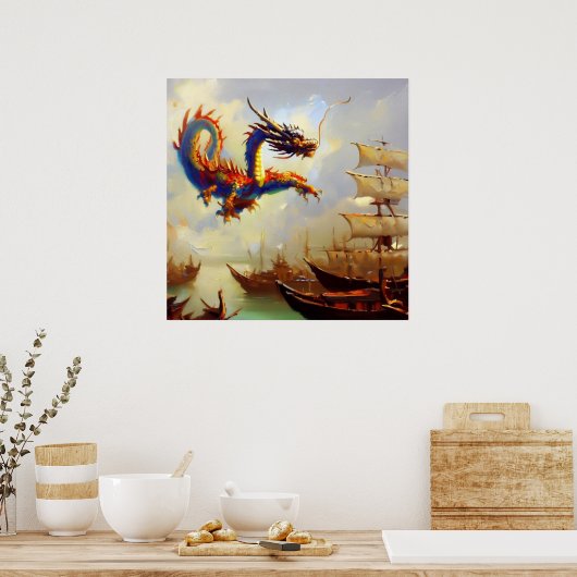 Poster Dragon chinois (20) (Cuisine)