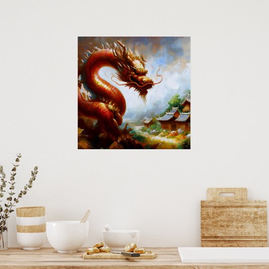 Poster Dragon chinois (24) (Cuisine)