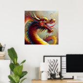 Poster Dragon chinois (35) (Bureau à domicile)