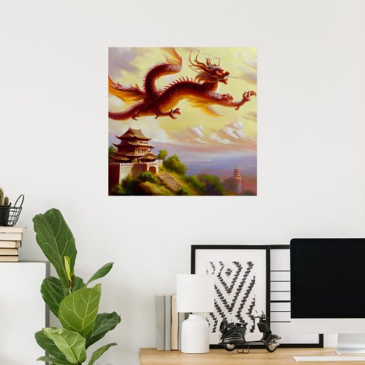 Poster Dragon chinois (5) (Bureau à domicile)