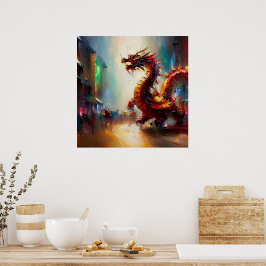 Poster Dragon chinois (8) (Cuisine)