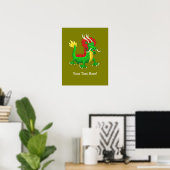 Poster Dragon Chinois Coloré (Bureau à domicile)