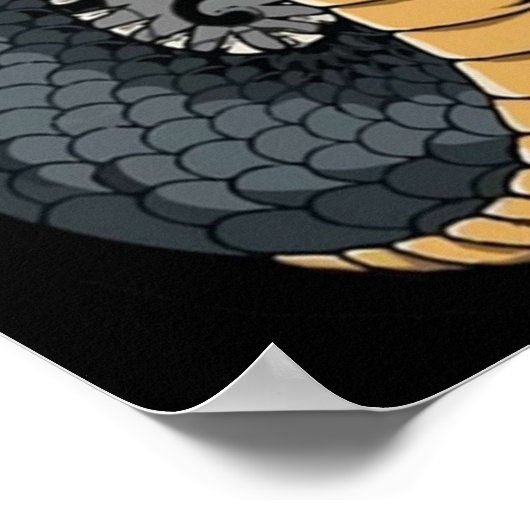 Poster Dragon chinois cool (Coin)