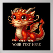 Poster dragon chinois cool ajouter un texte (Devant)
