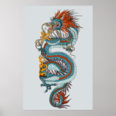 Poster Dragon chinois traditionnel (Devant)