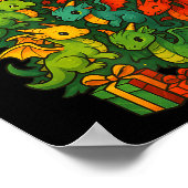 Poster Dragon Christmas Tree Funny Dragon Xmas  (Coin)