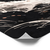 Poster Dragon Coil over a Red Eclipse - Japanese Art (Coin)