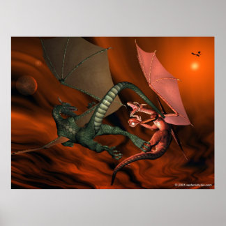 Poster Dragon Combat