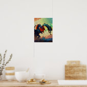 Poster Dragon contre Pégase - Art Fantastique (Cuisine)