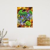 Poster Dragon Cosmique Émeraude (Cuisine)