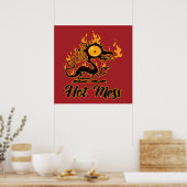 Poster Dragon Crise Mess Hot Mess (Cuisine)