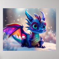 Dragon dans la neige.