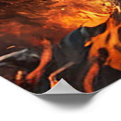 Poster Dragon dans le feu (Coin)