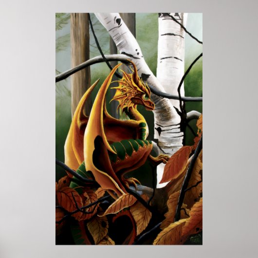 Poster Dragon dans les arbres (Devant)