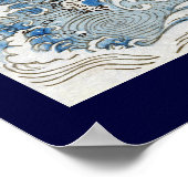 Poster Dragon dans les nuages Art japonais (Coin)